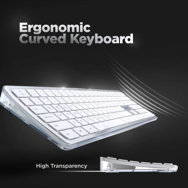 Acer ZC.A01SI.18J Bluetooth, Wireless Standard Laptop Keyboard Compatible with Desktop, Laptop, Mac (Silver)